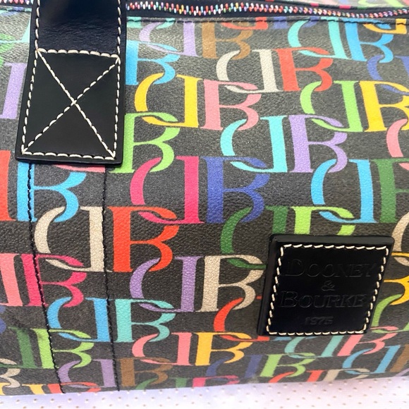 Dooney and Bourke retro scribble duffel(rainbow)HTF - Picture 12 of 14